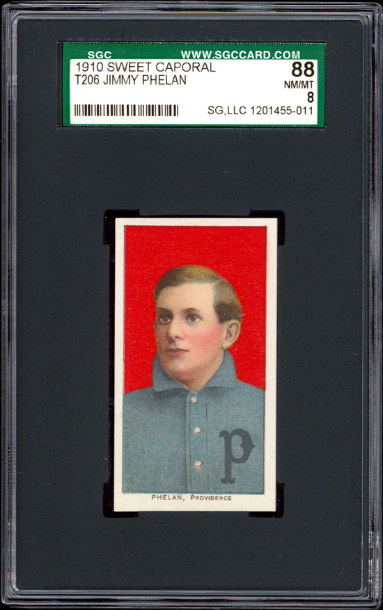 1909 11 T206 Jimmy Phelan (Sweet Cap 350) SGC 88+