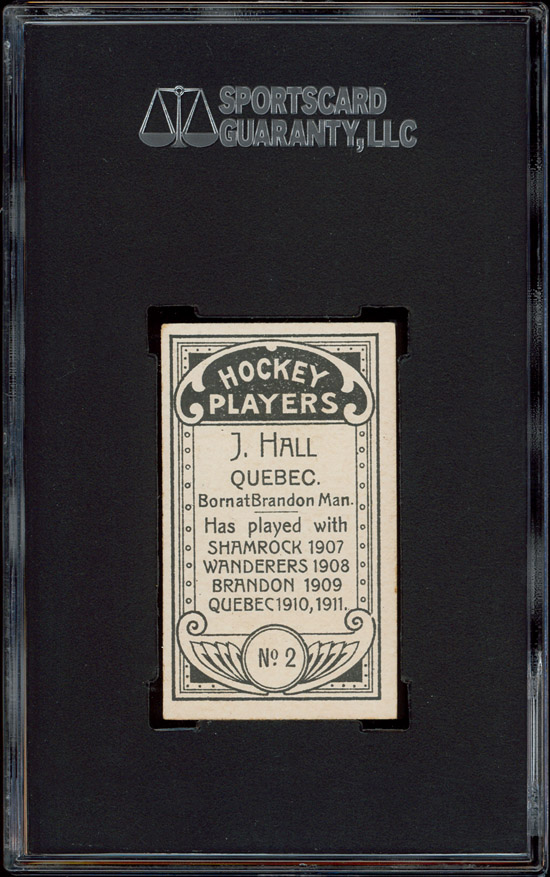 1911 12 C55 Imperial Tobacco #2 Joe Hall RC SGC 70 EX+  