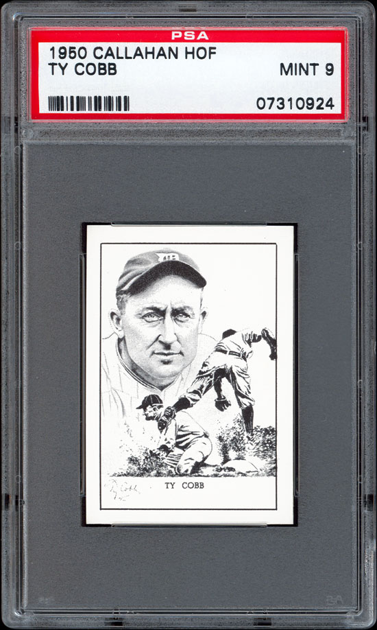 1950 Callahan HOF Ty Cobb PSA 9