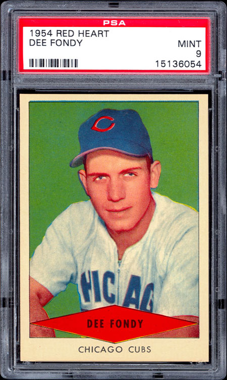 1954 Red Heart Dee Fondy PSA 9 MINT Low Population  