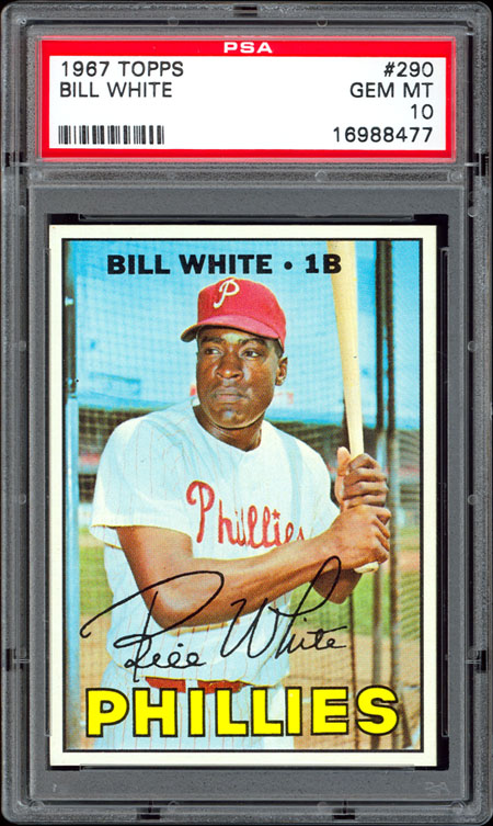 1967 topps 290 bill white psa 10 c ondition d escription graded gem 