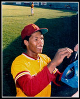 Gary Sheffield signs for fans during his first professional season 